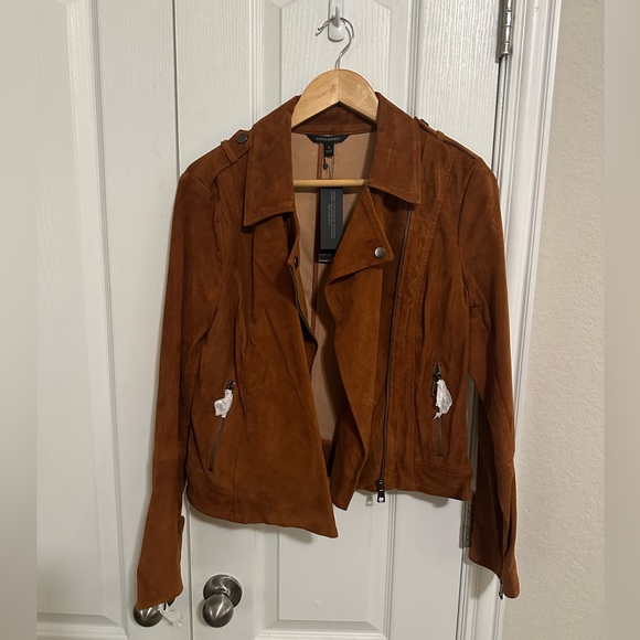 NWT ✨ Genuine Suede Banana Republic Moto Jacket - Small - Picture 2 of 9